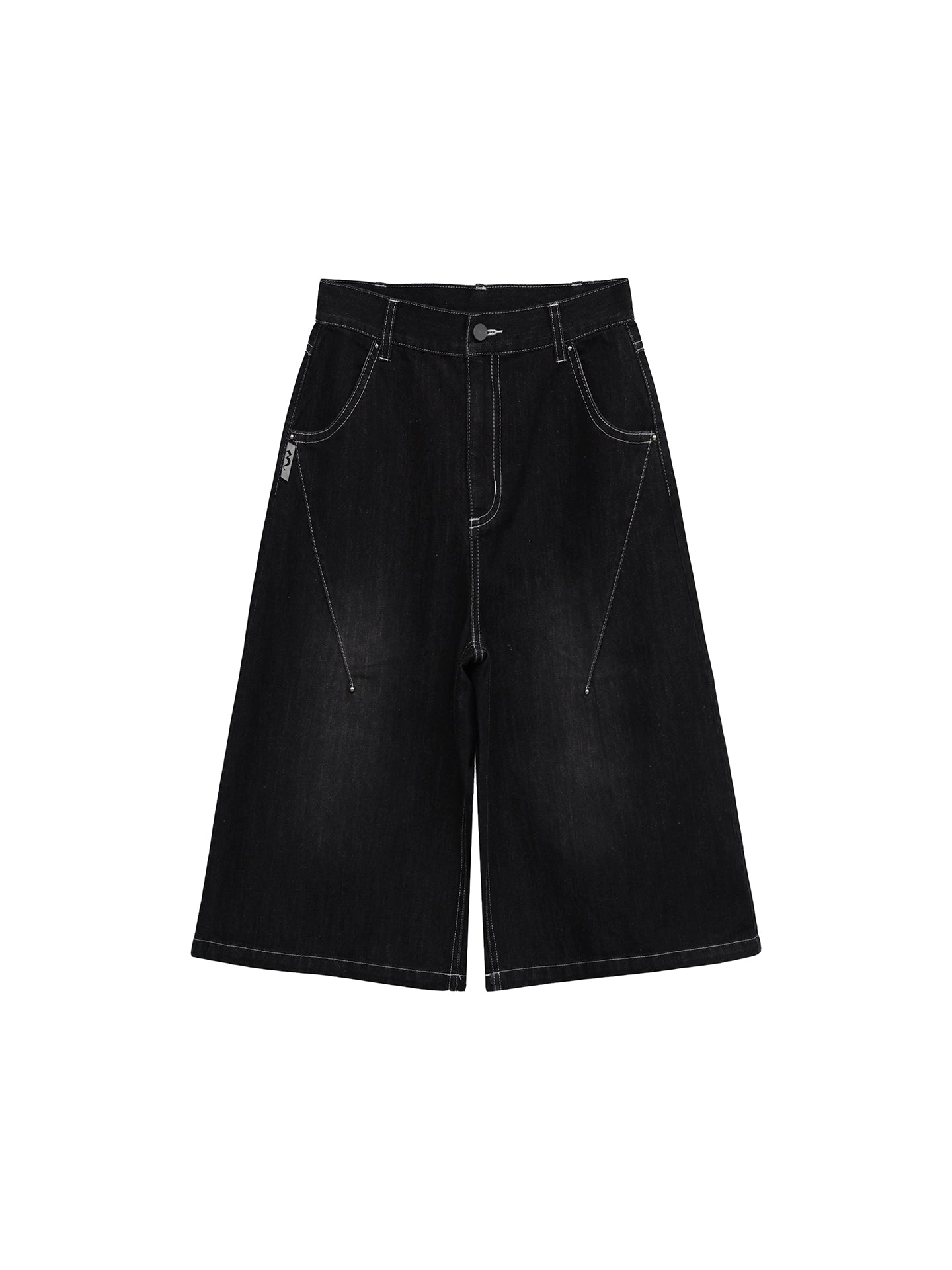 PUNK STITCHED CROP JEANS