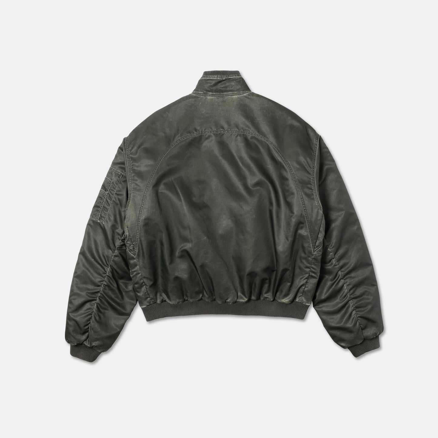 WASH STAND COLLAR BOMBER JACKET
