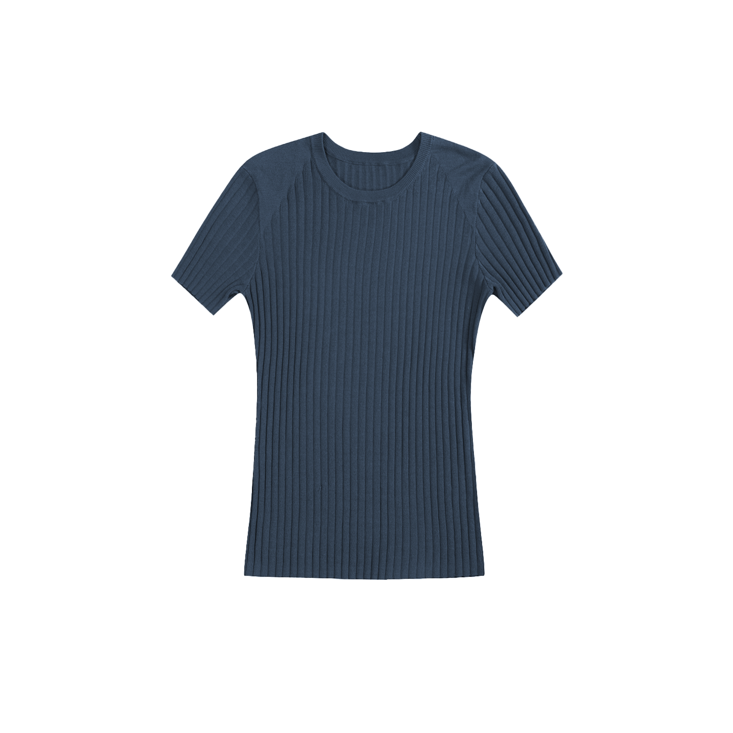 DEEP BLACK SLIM KNIT TOP