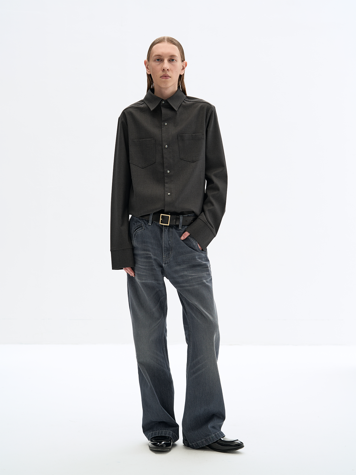 FOG BLUE CHAIN WASHED DENIM