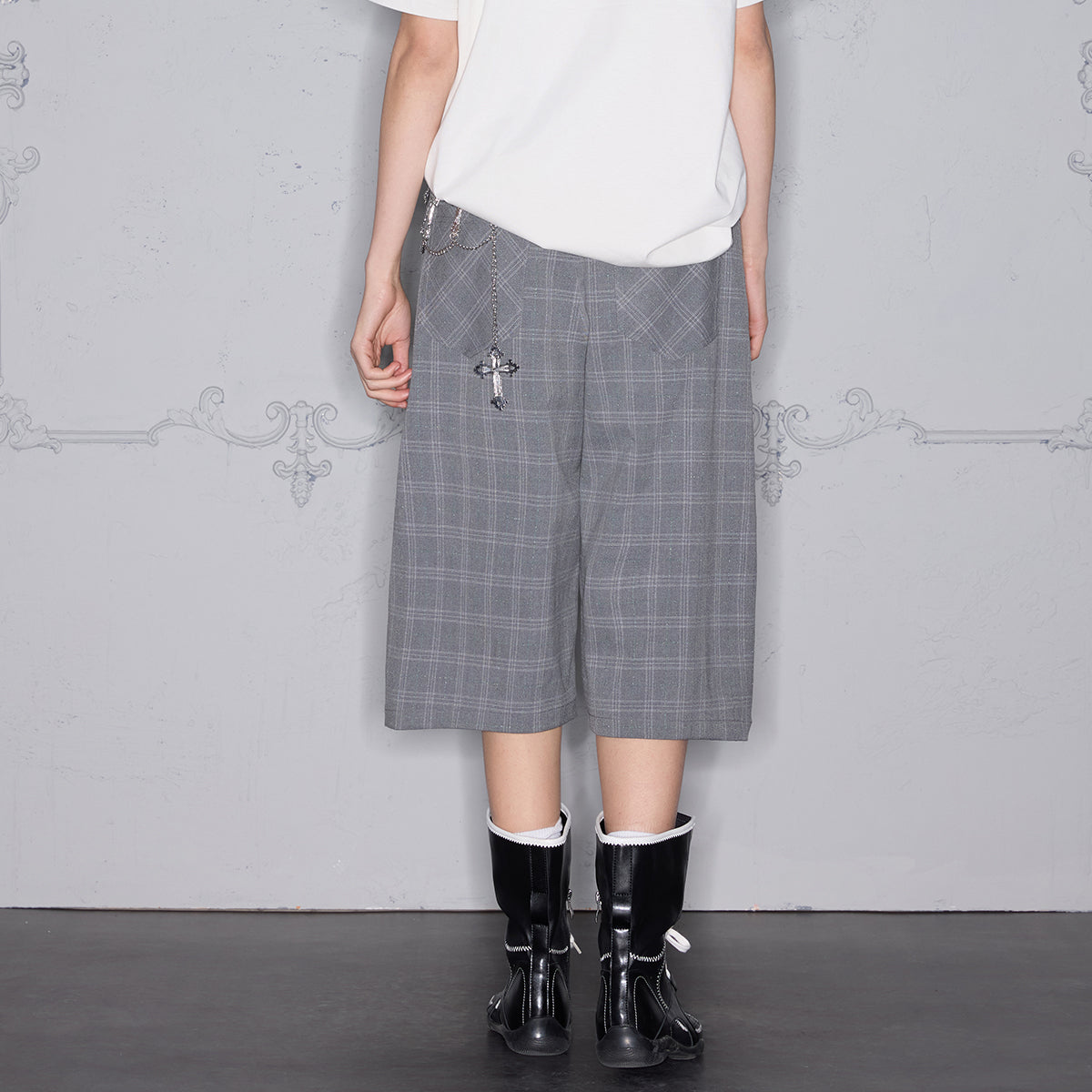 LACE UP MERCERIZED SHORTS