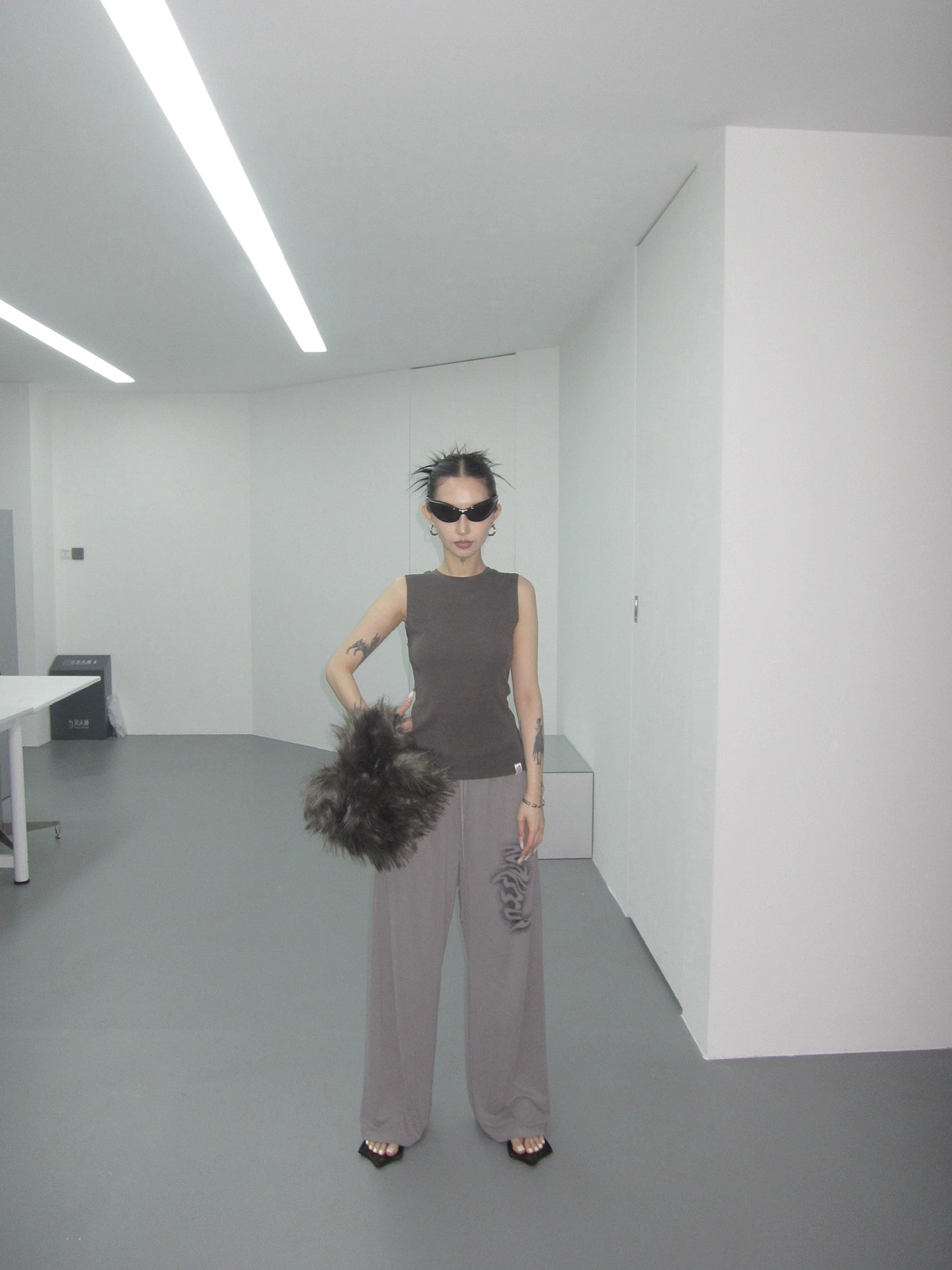 DRAPED CUPRO STRAIGHT PANTS