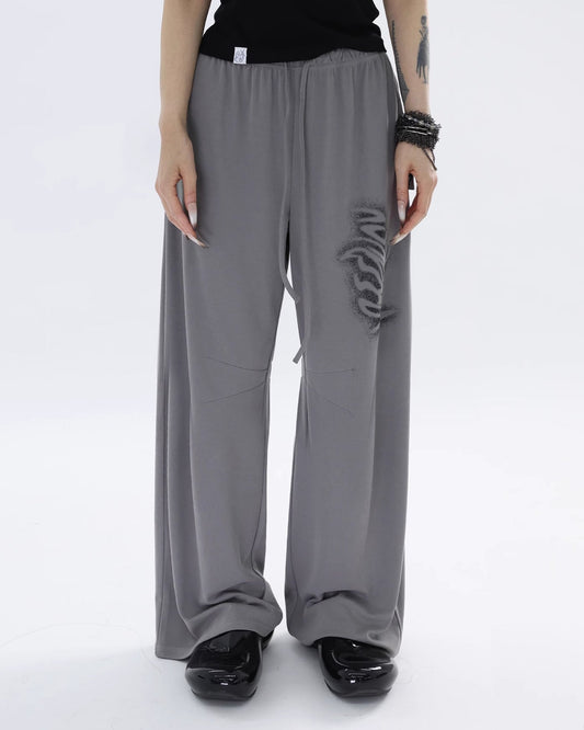 DRAPED CUPRO STRAIGHT PANTS