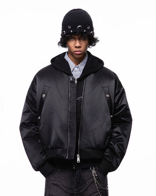 SHINY FUNCTIONAL BOMBER JACKET