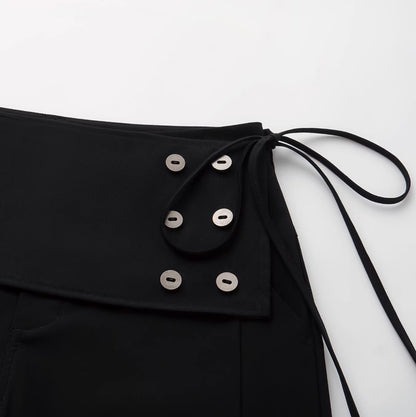 BUTTON-DOWN STRAIGHT LOOSE TROUSERS