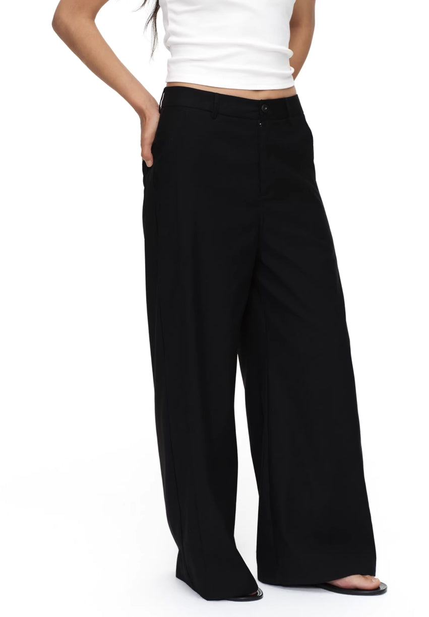 BUTTON-DOWN STRAIGHT LOOSE TROUSERS