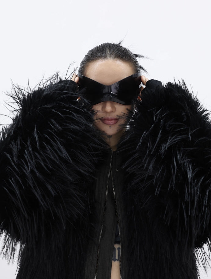 DARK REVERSIBLE PLUSH HOODIE