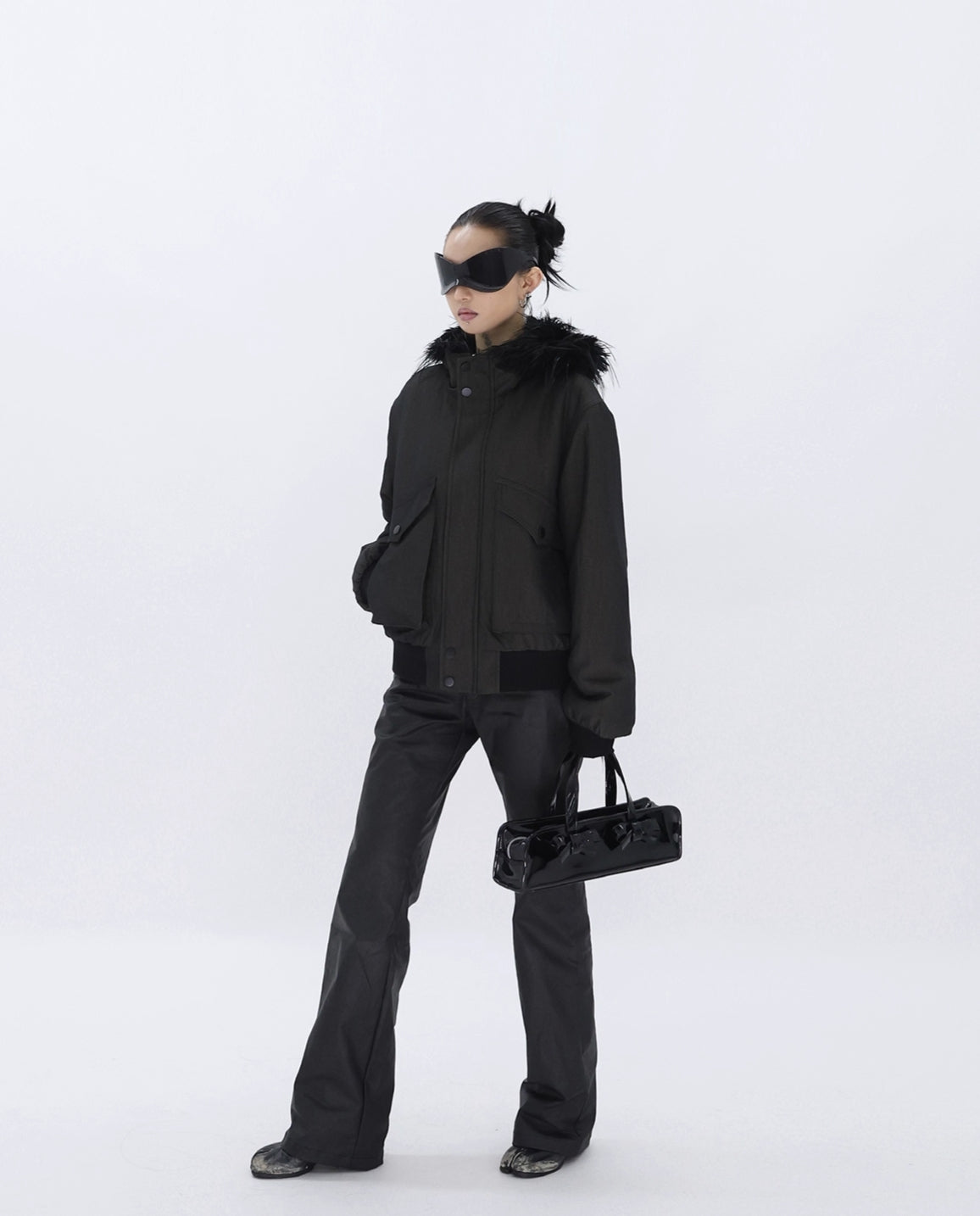 DARK REVERSIBLE PLUSH HOODIE