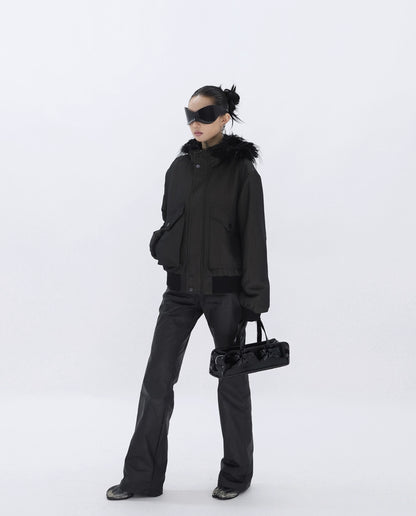 DARK REVERSIBLE PLUSH HOODIE