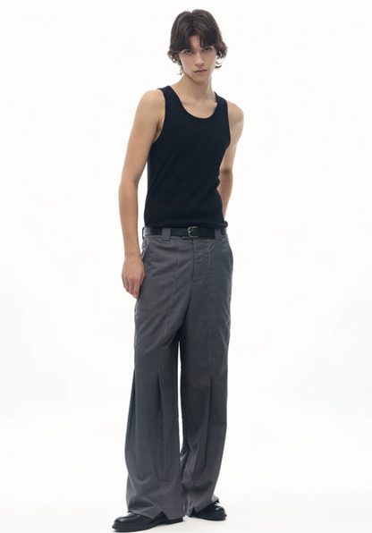 LIGHTWEIGHT STRAIGHT-CUT PANTS