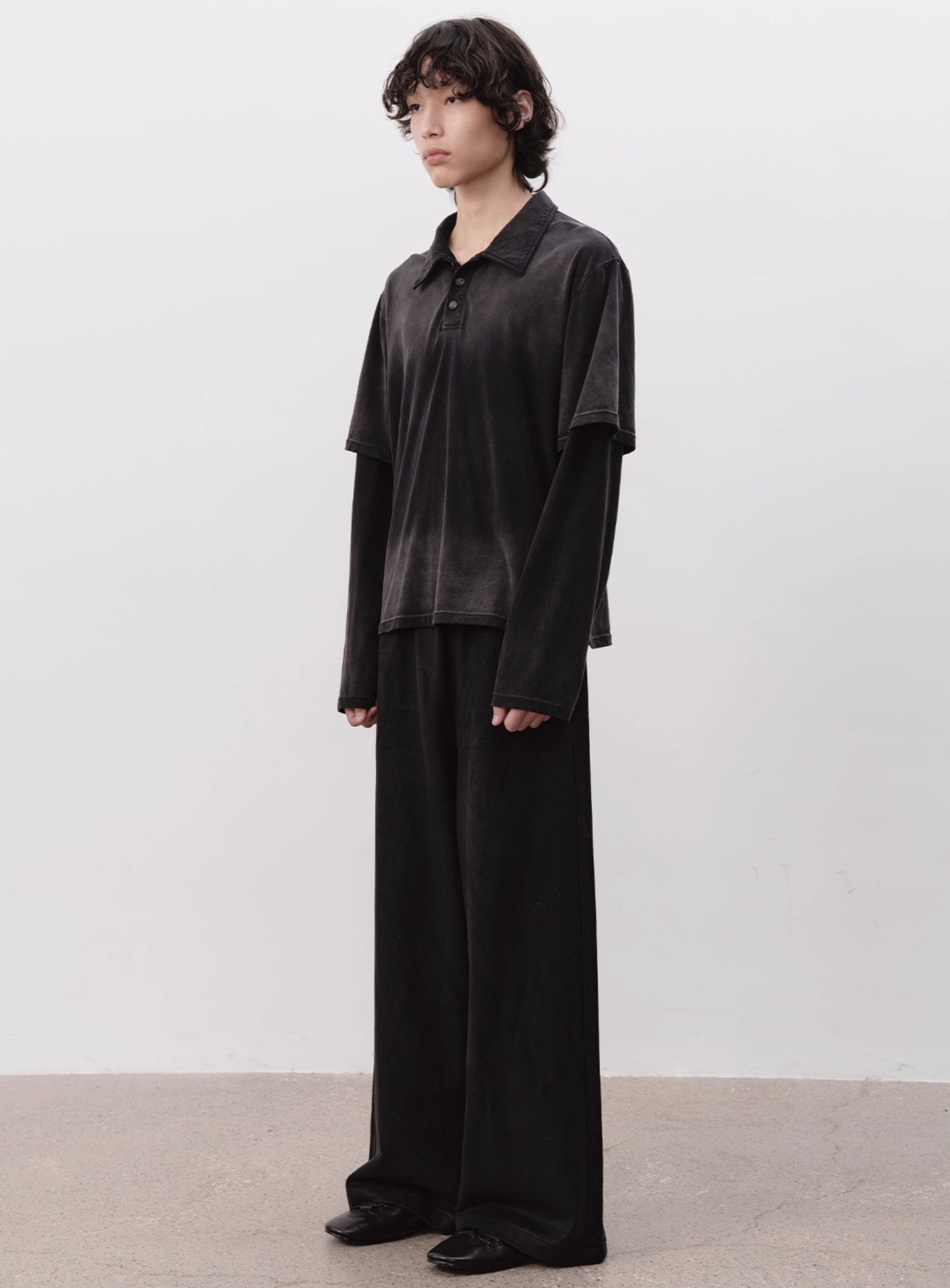 GRADIENT FAKE LAYERED POLO SHIRT