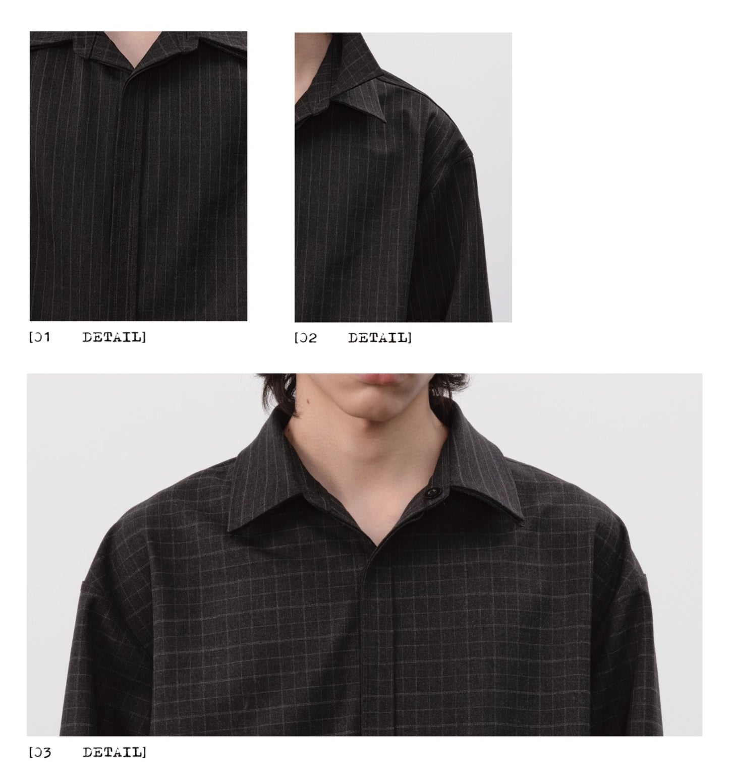 DOUBLE-SIDED STRIPE PLAID SHIRT