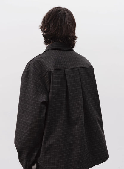 DOUBLE-SIDED STRIPE PLAID SHIRT