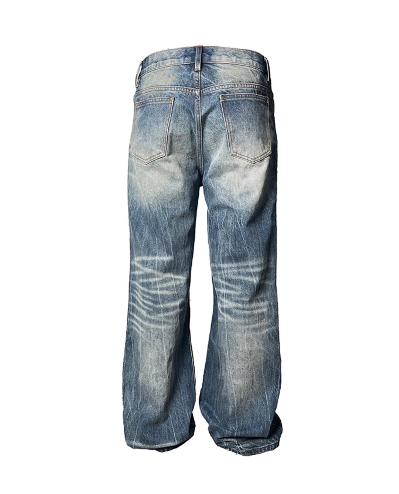FLASH WHISKER STRAIGHT DENIM JEANS