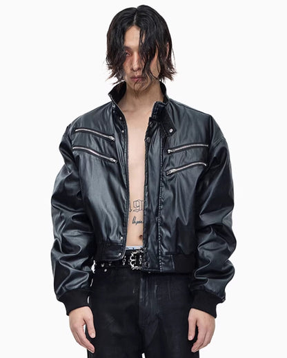 METAL ACCENT STAND COLLAR JACKET