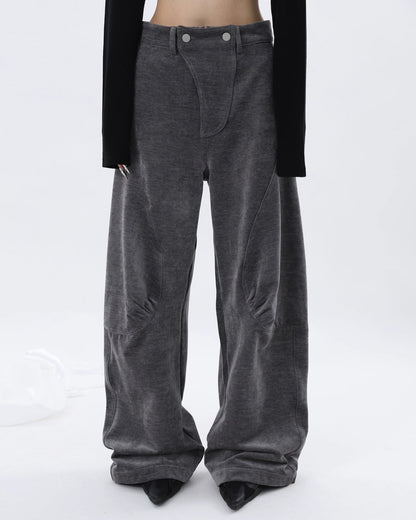 CURVED CHENILLE DESIGN PANTS