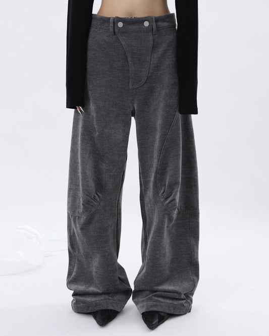 CURVED CHENILLE DESIGN PANTS