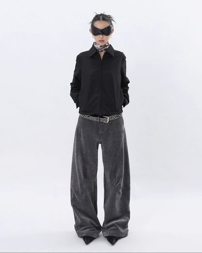 CURVED CHENILLE DESIGN PANTS