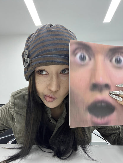 STRIPED SUBCULTURE CUFFED HAT