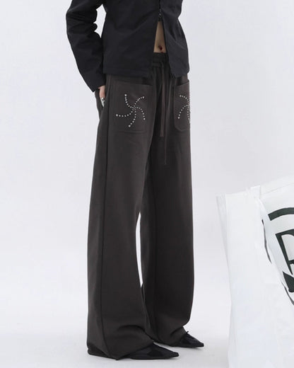 440G HEAVY COTTON STUDDED SWEATPANTS