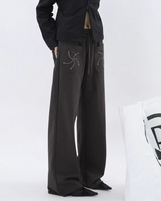 440G HEAVY COTTON STUDDED SWEATPANTS