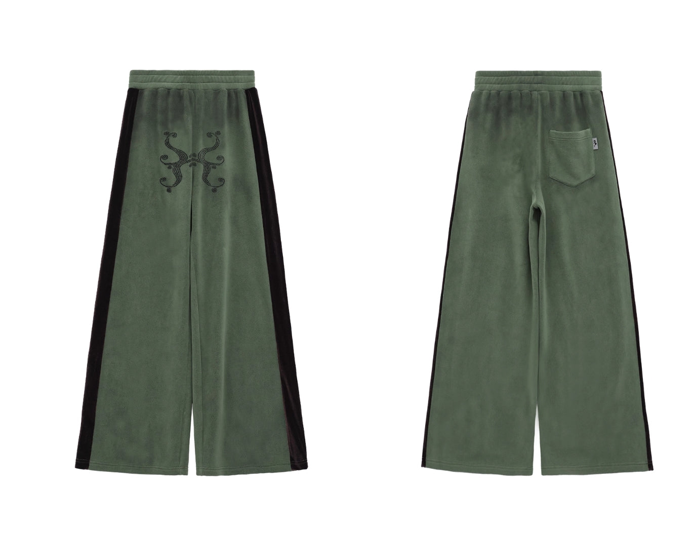 DISTRESSED TOTEM PATCHWORK SWEATPANTS