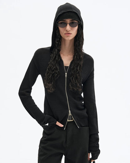CURVED VOGUE EVENING HOOD SHIRT