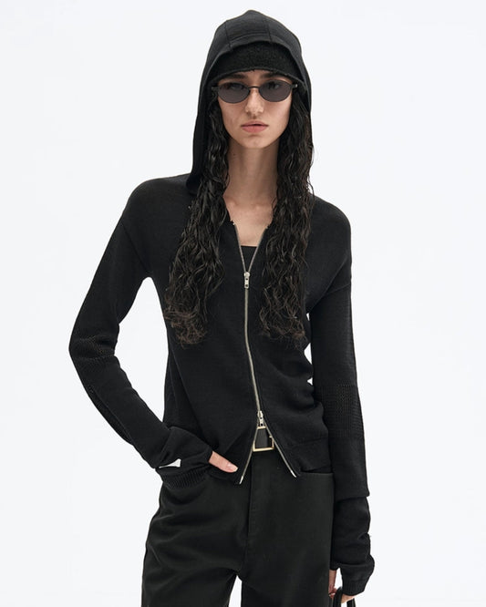 CURVED VOGUE EVENING HOOD SHIRT