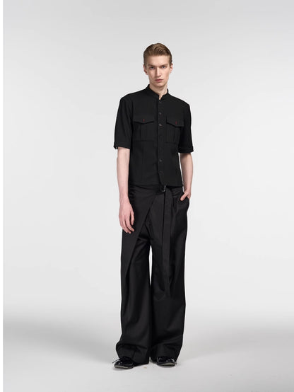 CROW BLACK SAFARI SHIRT