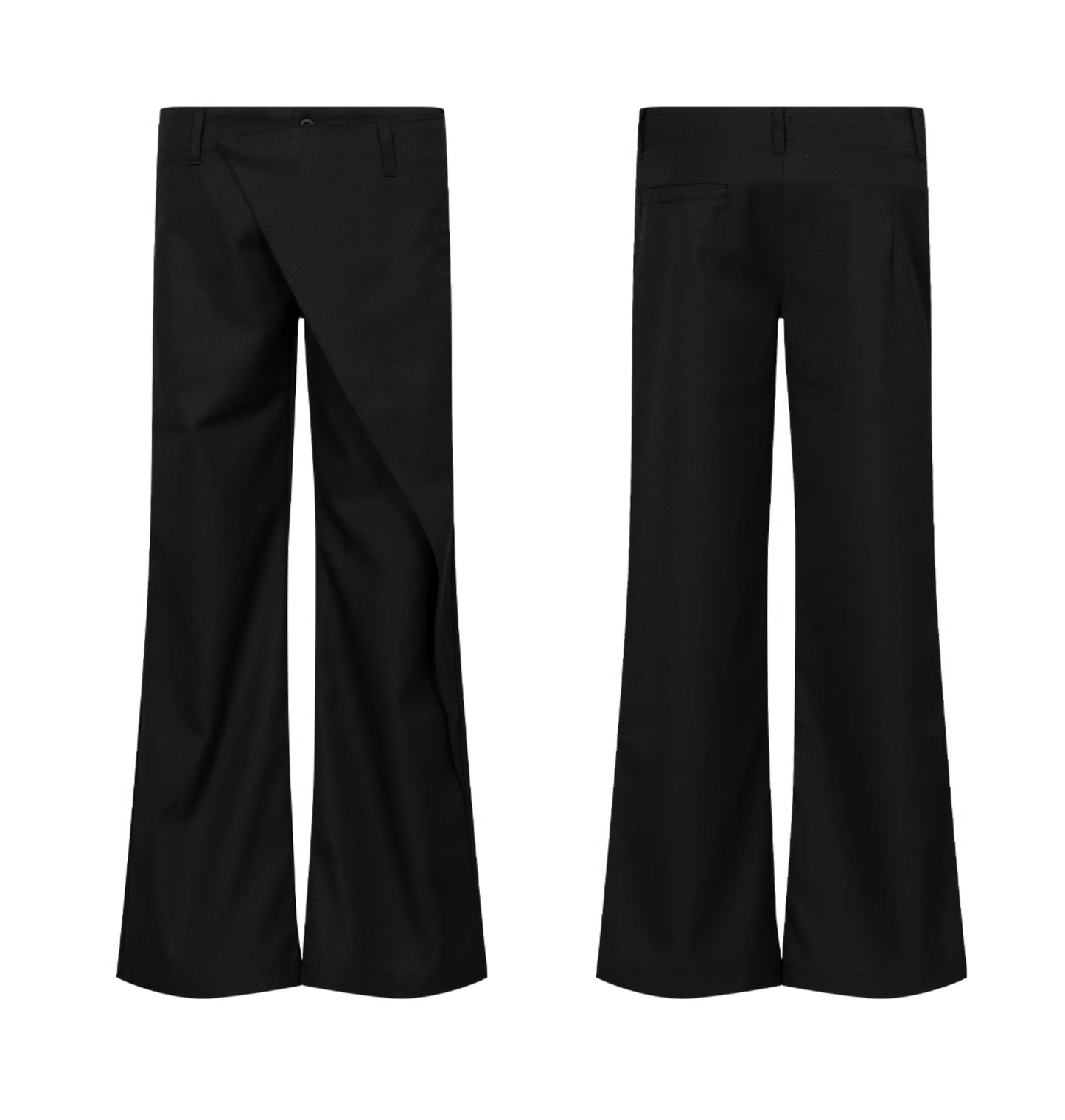 FRONT DRAPE FLARE TROUSERS