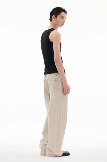 STAR BUTTON VINTAGE STRAIGHT SLACKS