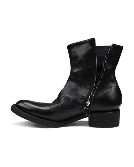 BLACK BLOOD ZIP-UP CHELSEA BOOTS