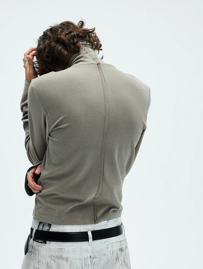 SUEDE TOUCH HIGH NECK TOP