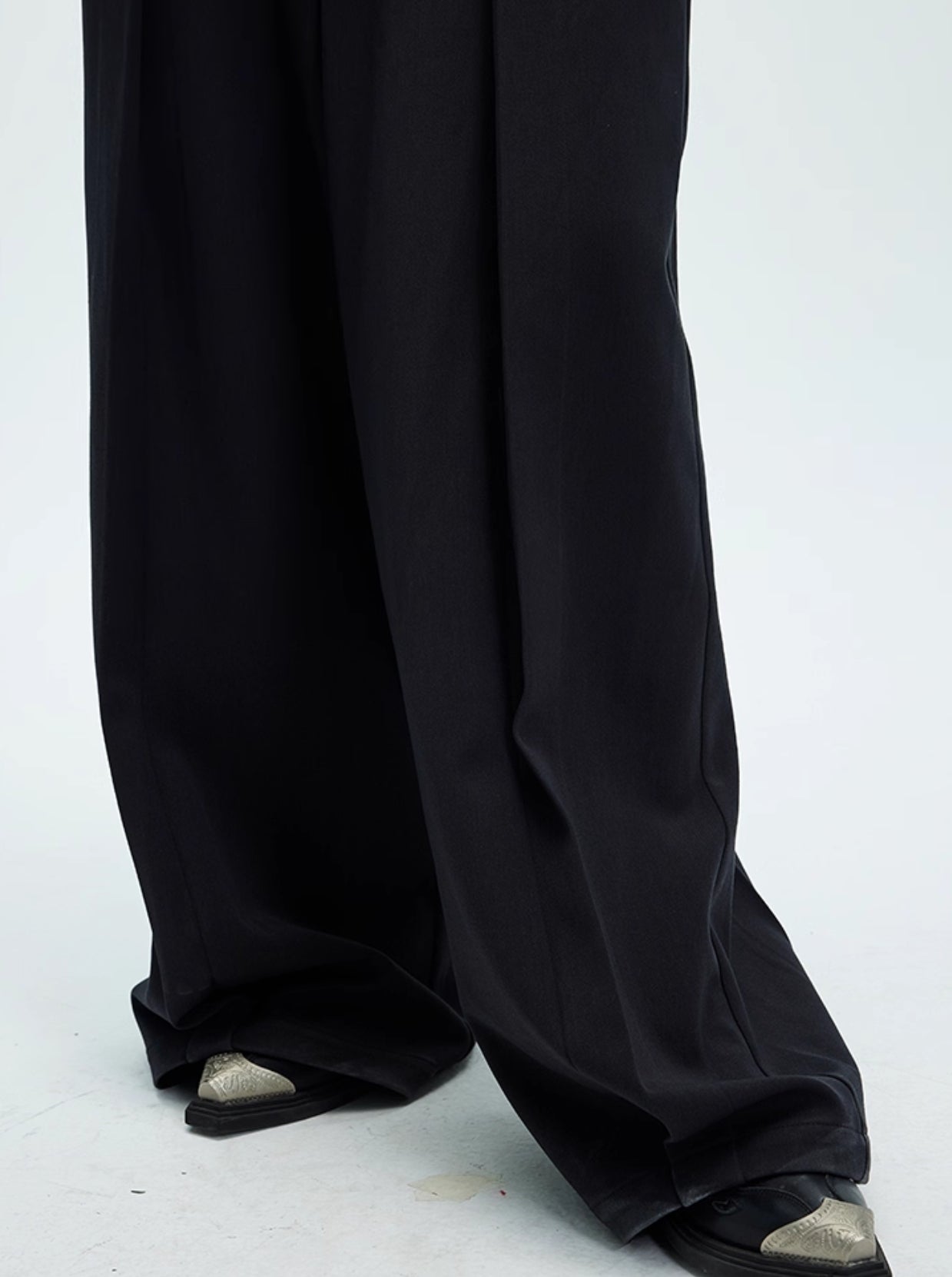 DRAPED LAYERED WAIST TROUSERS