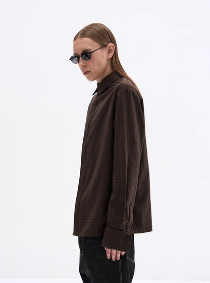 TAILORED BARLEY PATTERN SILK SHIRT