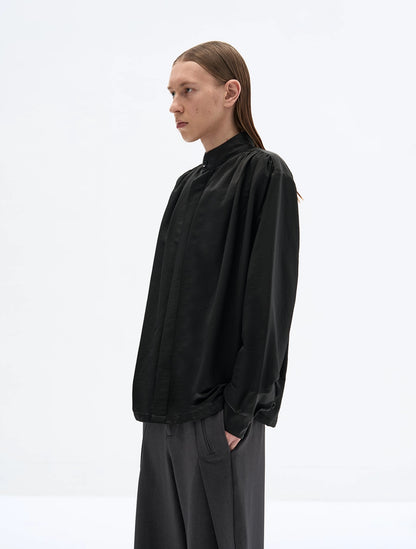 WATERFALL DRAPE SILK SHIRT