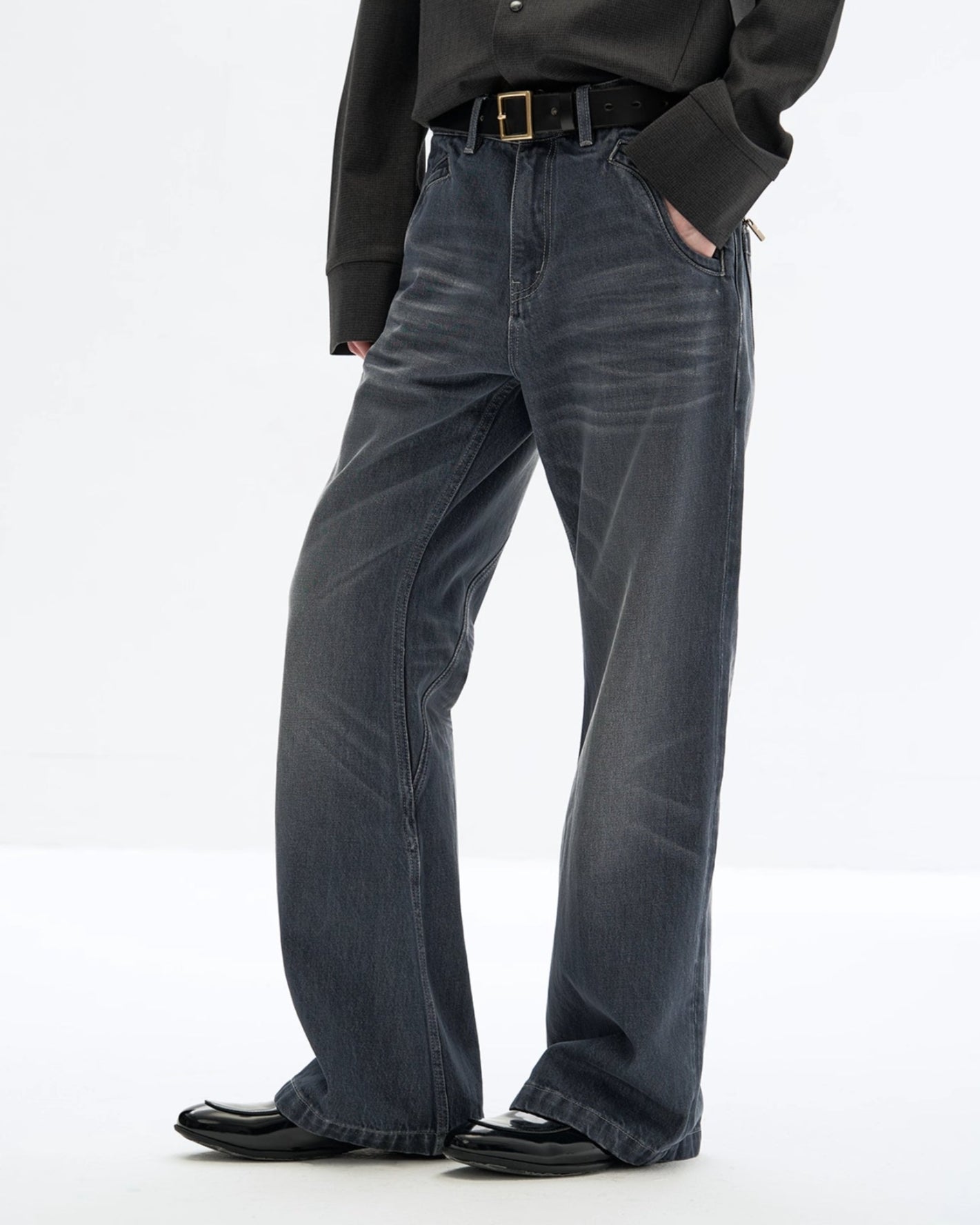 FOG BLUE CHAIN WASHED DENIM