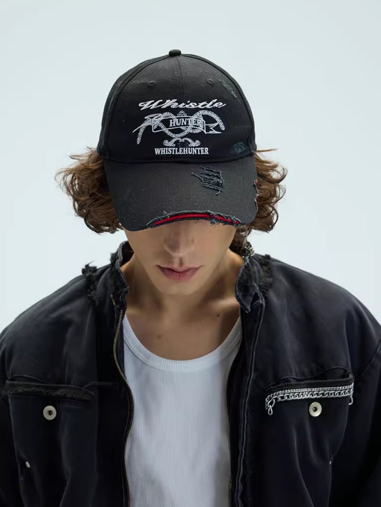 WASHED DISTRESSED BRIM CAP