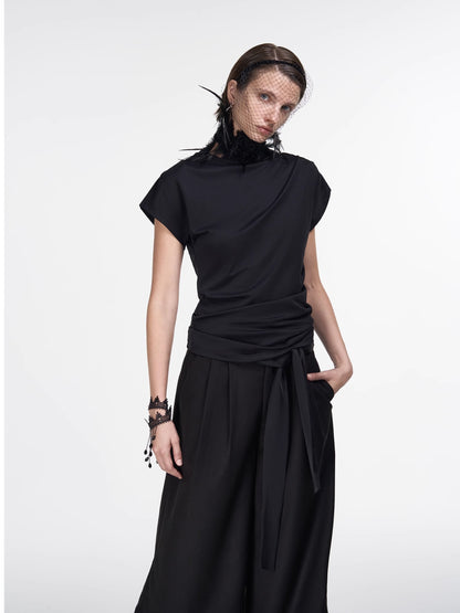 SLIM CUT BLACK TEE