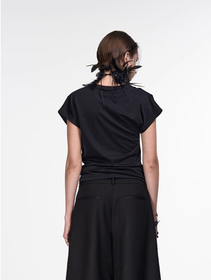 SLIM CUT BLACK TEE