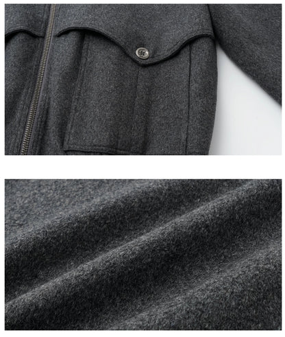 PATCHWORK WOOLEN SHORT JACKET