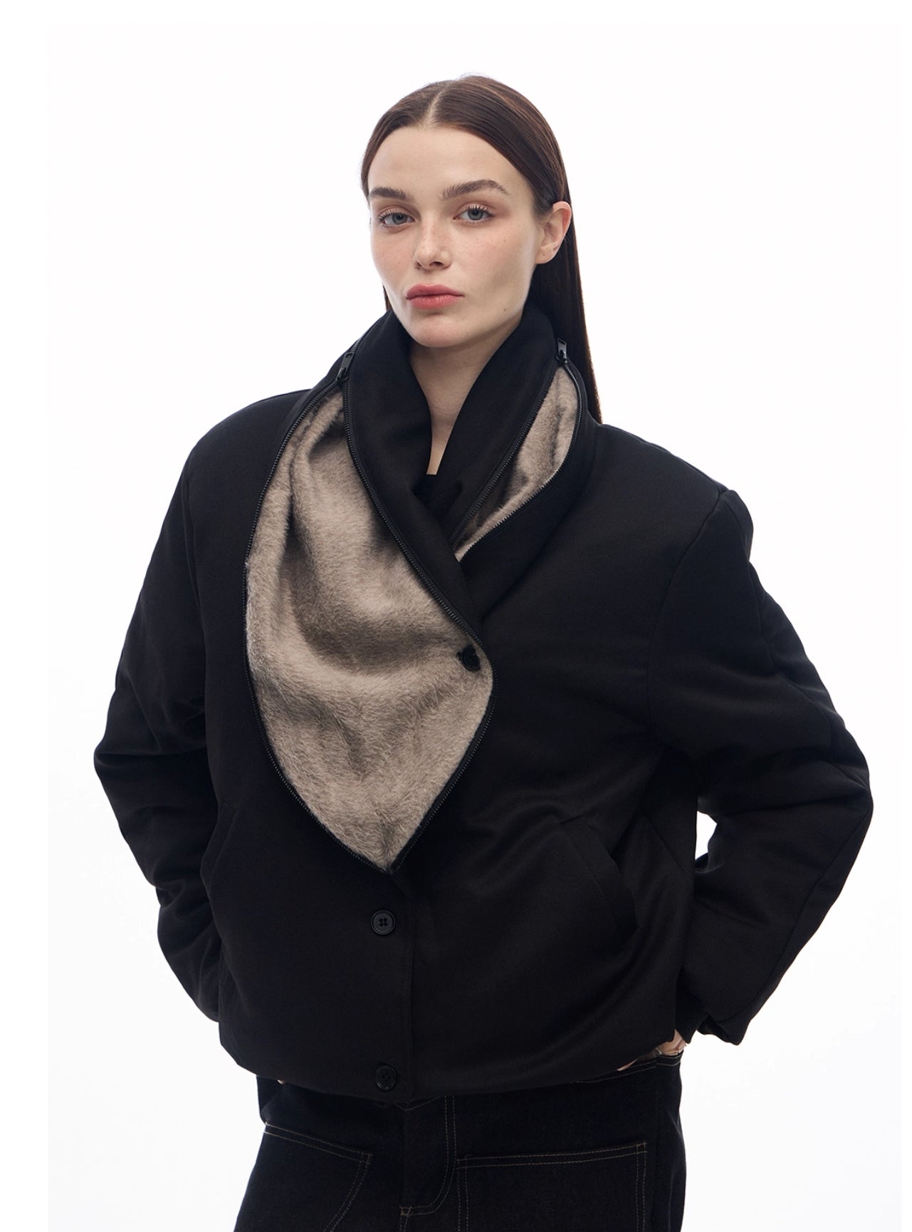 KATRINA TAILORED WOOL COLLAR COAT