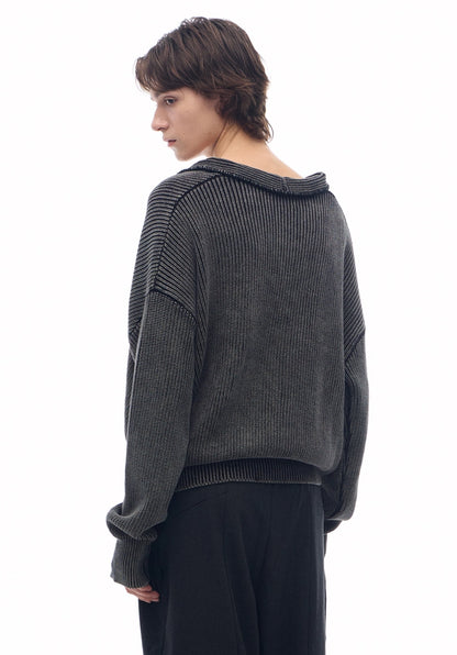 SWEETENED YEAST RETRO BUTTON KNIT
