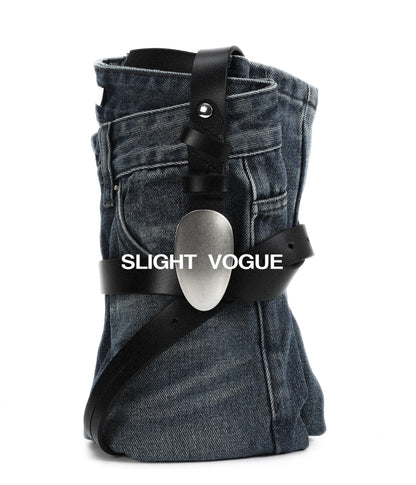 ACCUMULATED SILVER BUCKLE BREATHABLE LEATHER BELT