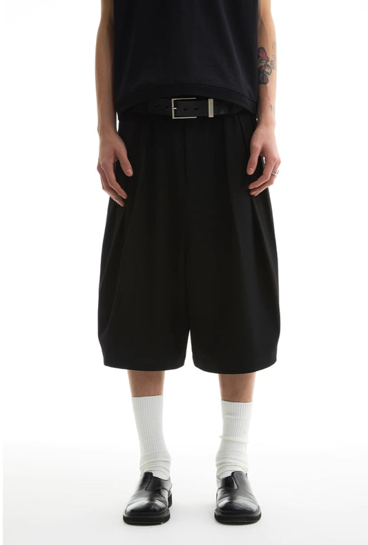 DOUBLE PANEL PLEATED SHORTS
