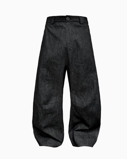 LOW CROTCH STRUCTURAL WIDE PANTS