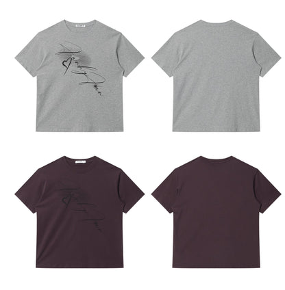 FLOWER LOGO PRINT TEE