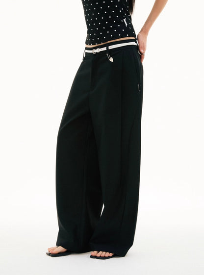 DETACHABLE SHIRRING SKIRT PANTS