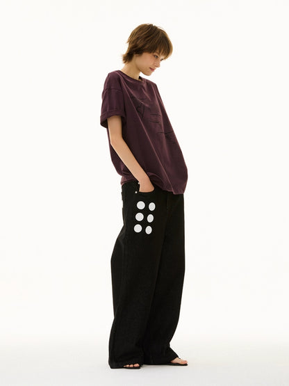 FLOWER LOGO PRINT TEE