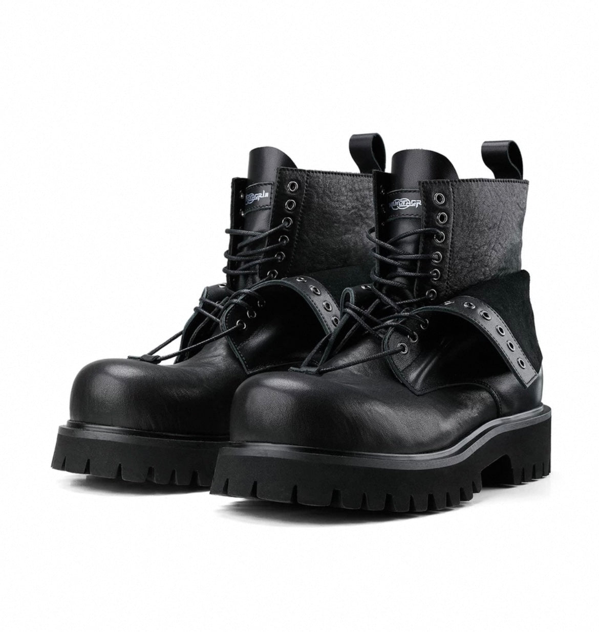 DOUBLE UPPER LEATHER BOOTS